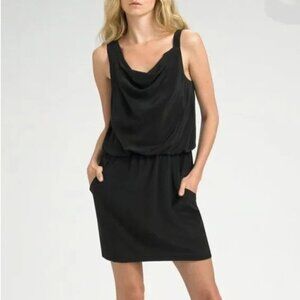 Theory Jaylyn Rove Black Sleeveless Dress A-Line Black Stretch Size 10 Women's